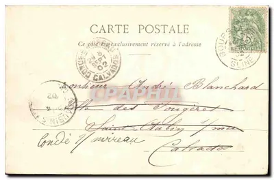Stara pocztówka Paryż Plac Carrousel Arc de Triomphe de la Victoire — Rewers