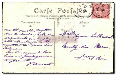 Stara Poczta francuska — Widok Kolegium św. Barbary, ok. 1815 — ND Phot, nr 168 — Rewers