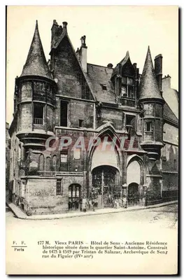 Hôtel de Sens — Antiga Residência Histórica — F. F. Paris, n° 177 M