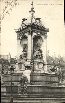 Praça Saint-Sulpice - Fontaine — Paris — edit. E. Le Dufey, n° 220