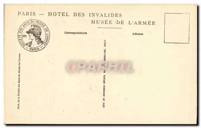 Hôtel des Invalides — Garde Drapeau, autorstwo Scott — Muzeum Armii — Rewers