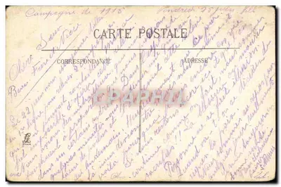 Senlis — Hotel du Nord po pożarze — wydawca anonimowy, nr 328 — Rewers