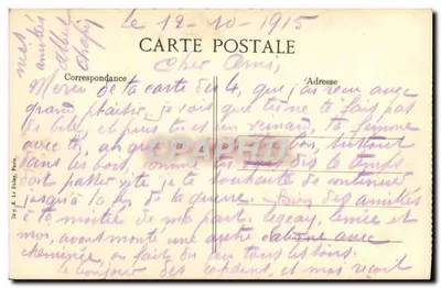 Mogneville — A Moinha — Batalha da Marne (do 6 ao 12 Set. 1914) — Verso