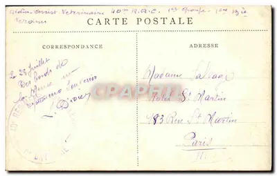 Verdun - Rue Beaurepaire po bombardowaniach — seria 526 — L. C. H. Visé, Paris — Rewers