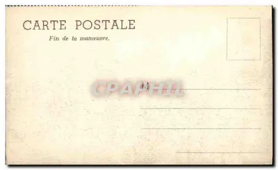 Soldados em bicicleta — Fim da manobra — Carte postale — Verso