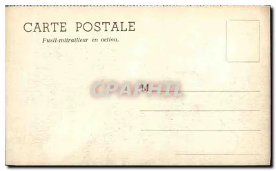 Fuzil-metrizador em ação — Carte postale Bilhete postal antigo — Verso