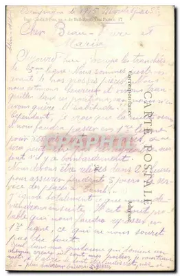 Igreja N.-D. de Lorette — antes dos combates de maio-junho de 1915 — Edit. Ledieu, 36, rue de l’Échiquier, Paris — Verso
