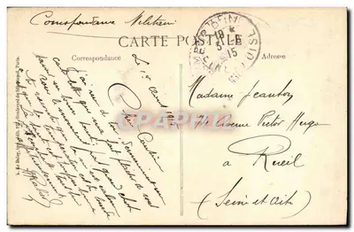 Morains — Rua Principal Após o Bombardamento do 8 de Setembro de 1914 — 37ª Série — Verso