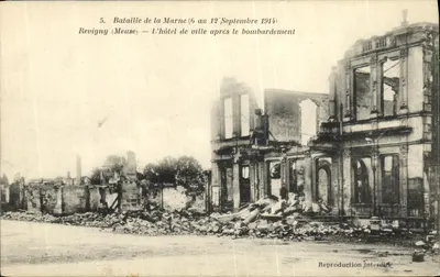 Revigny (Meuse) — O hotel de ville após o bombardeio — A. Humbert, fot. edit., St Dizier