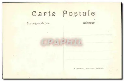 Sermaize (Marne) — Gwardia graniczna i Hotel de Ville po bombardowaniu — A. Humbert, fot.-wyd., St-Dizier — Rewers