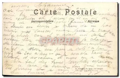 Igreja de Hebutterne — Aspecto após bombardeio e incêndio — A. R. visa Paris 640 — Verso