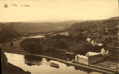 Freyr O Castelo — vista panorâmica sobre a Meuse — Editor N. Thill, Bruxelas