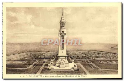 N.D. de Lorette — Vista panorâmica do Cemitério e do Farol — Edição Fauchois
