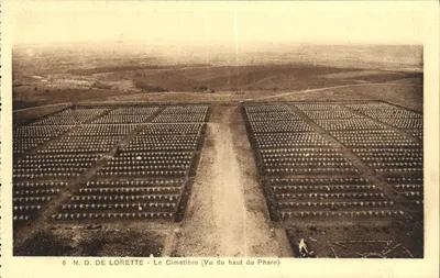 N.D. de Lorette - O Cemitério (Vista do alto do Farol) — Edição Fauchois, Béthune