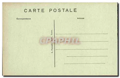 Loches (Loir-et-Cher) — Castelo Real, fachada Renascentista e porta de entrada do túmulo de Agnès Sorel — A.P. — Verso