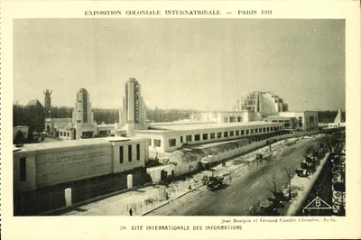 Exposição Colonial Internacional — Paris 1931 — Cité Internacional das Informações — Jean Bourgon e Fernand Camille Chevalier, Arqs.