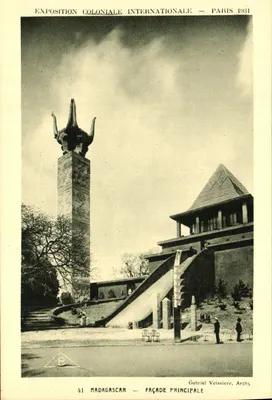 Madagascar — Fachada Principal — Exposição Colonial Internacional — Paris 1931