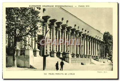 Palácio Principal da Itália — Exposição Colonial Internacional — Paris 1931 — Brasimi, Arch.