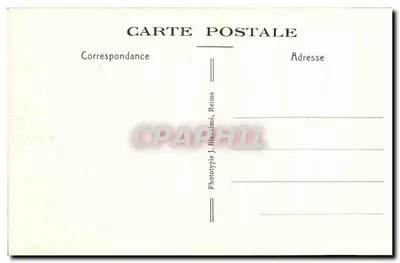Tarjeta postal antigua Reims Basílica de San Remi El Altar Mayor y la Tumba de San Remi — Reverso