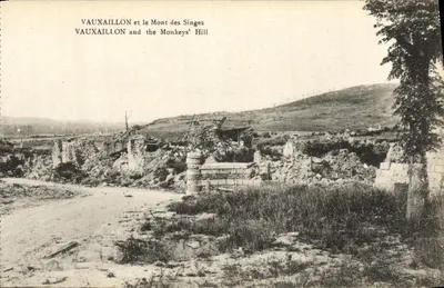 Vauxaillon e o Monte dos Macacos — ruínas e paisagem — B. Nougard e H. Leirat, Vauxaillon