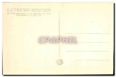 Missa północna w 1916 roku w casemacie Fortu Douaumont — przekształconym w kaplicę — Rewers