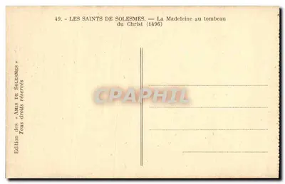 De Madeleine voor het graf — (1496) — Uitgave van de «Vrienden van Solesmes» — Achterkant