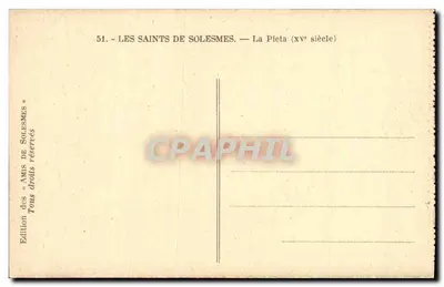 La Pieta — XV wiek — Wydanie przez «Amis de Solesmes» — Rewers
