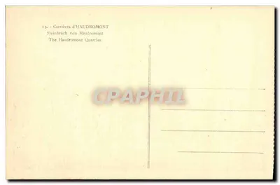 Carrières d'HAUDROMONT — cuevas en un paisaje rocoso — editor no visible — Reverso