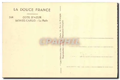 Monte-Carlo — A Baía — Edições de Arte Yvon — Verso