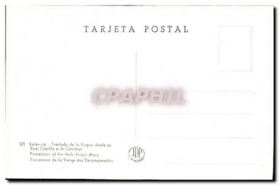 Valencia - Przenoszenie Matki Bożej z jej Realnej Kaplicy do Katedry — JDP — Rewers