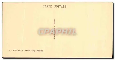 Saint-Cirq-Lapopie — Vale do Lot — Arts Graphique Toulouse — Verso