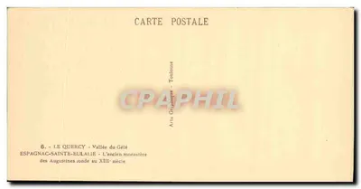 Le Quercy — Vale do Gélat — O antigo mosteiro das Augustinas do século XIII — Arts Graphique Toulouse — Verso