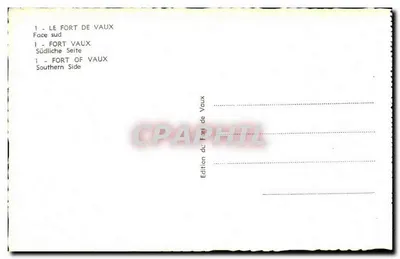 Fort Vaux — Strona południowa — Wydawnictwo Vaux — Rewers