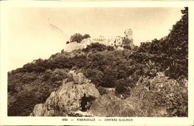 Ribeauvillé — Castelo de St-Ulrich — Edição J. Bauch, Ribeauvillé