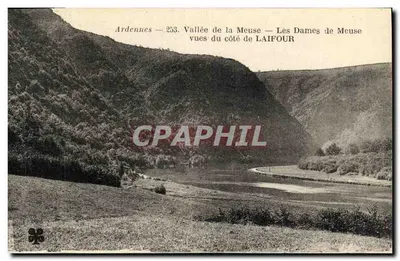 Ardennes — 253. Vale do rio Meuse — As Senhoras do Meuse vistas do lado de LAIFOUR