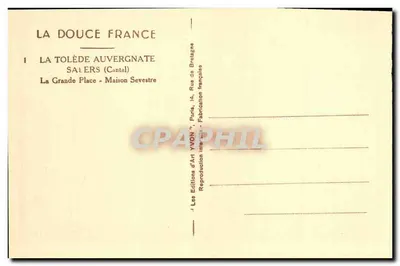 La Tolède Auvergnate — Saint-Érs (Cantal) — Les Éditions d'Art Yvon — Rewers