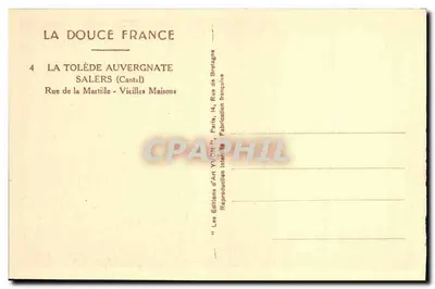 Salers (Cantal) — La Tolède Auvergnate — Yvon — Verso