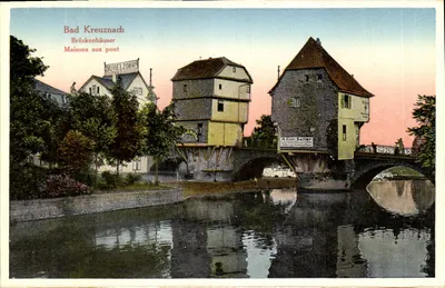 Bad Kreuznach — Casas sobre o ponte — A. Kohl Sallier