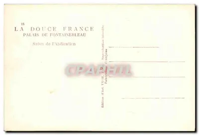 Zaal van de Abdicatie — Paleis van Fontainebleau — Édition YVON — Achterkant