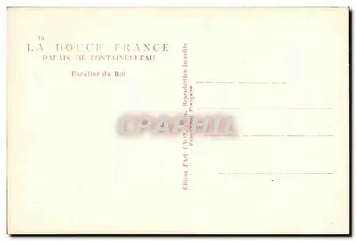 Palácio de Fontainebleau — Escada do Rei — Edição YVON — Verso