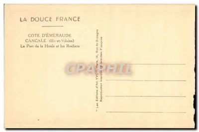 Le Port de la Houle et les Rochers — Cancale (Ille-et-Vilaine) — Éditions d'Art YVCA, Paris — Verso
