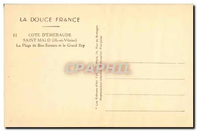 Spiaggia di Bon-Secours e il Grand Bey — Saint-Malo (Ille-et-Vilaine) — Les Editions d'Art Y'Ch'Y, Paris — Verso