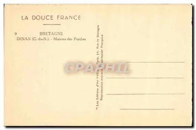 Dinan (C.-du-N.) — Domki z Porchem — Les Éditions d'Art Yvonne — Rewers