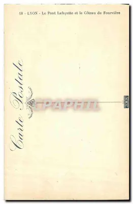Lyon - O Ponte Lafayette e o Côteau de Fourvière — editor Carte Postale Française, n°18 — Verso