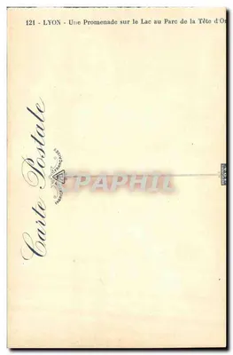 LYON — Uma Caminhada no Lago no Parque da Cabeça de Ouro — Carta Postal n°121 — Verso