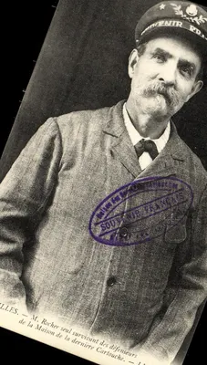 Sourdeilles — Sr. Rocher, único sobrevivente dos defensores da Casa da Última Cartuche — Soutvenir Français