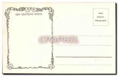 Drachenfels z widokiem na Nonnenwerth na Rynie w zagięciu — Phot. F.G. Zeitz No. 1075 — Rewers