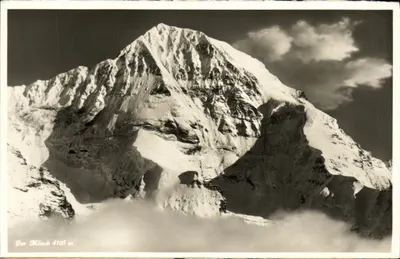 The Monk 4105 m — snowy mountain — Kunstverlag E. Goetz, Lüneren