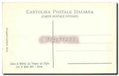 Panny Maria z Figlio — Sano di Pietro — Akademia Sztuk Pięknych, Siena — Rewers