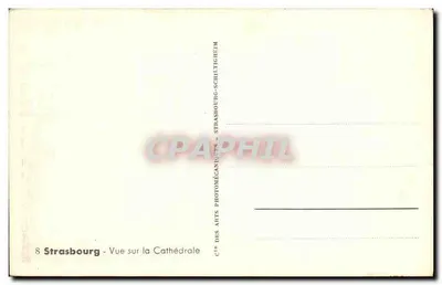 Strasburg — Widok na katedrę — Cie des Arts Photomécaniques — Rewers
